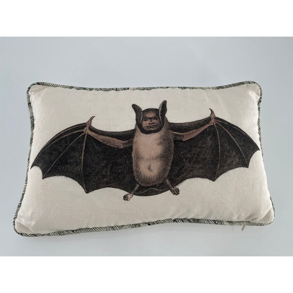 John Derian for Threshold Lumbar Pillow Bat Print Halloween 17" x 11" Target